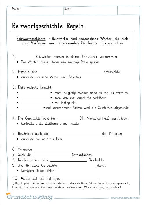 Deutsch übungen Klasse 3 Zum Ausdrucken