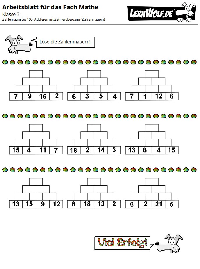 Mathematik übungen 2 Klasse Zum Ausdrucken
