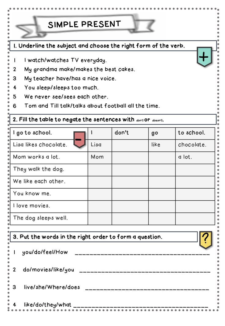 Simple Present übungen 4 Klasse Zum Ausdrucken