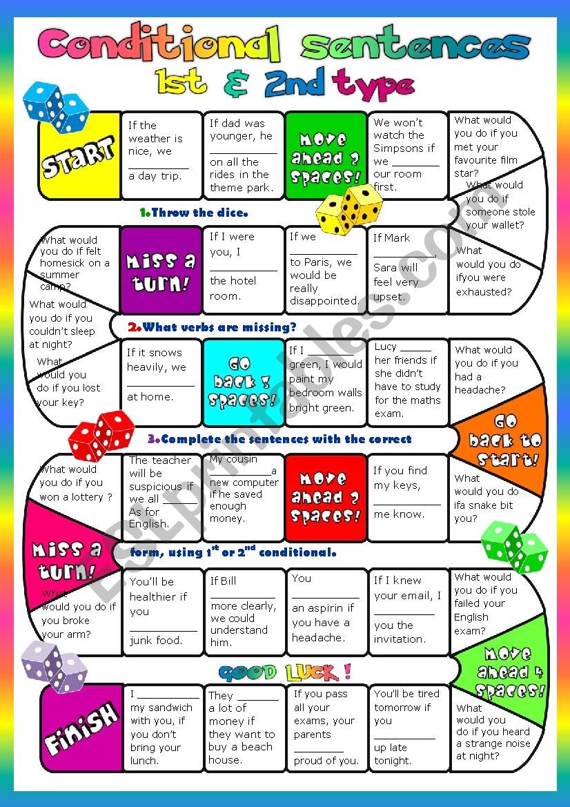 Conditional Sentences Type 1 2 Und 3 übungen Zum Ausdrucken
