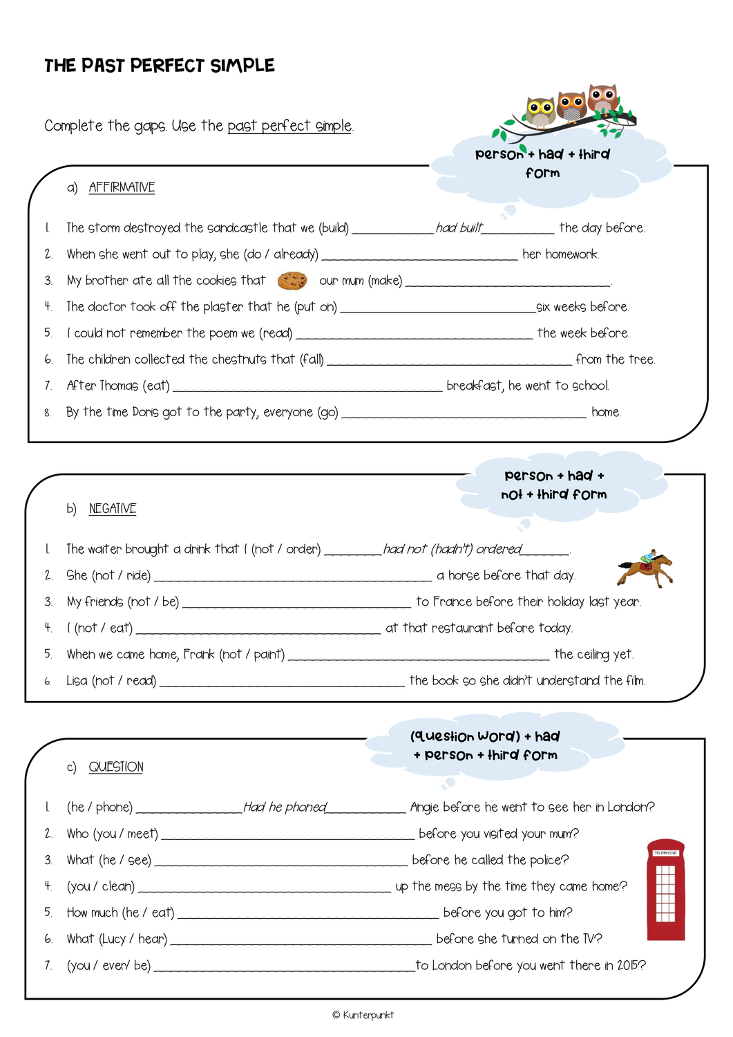 Present Perfect Vs Past Simple übungen Zum Ausdrucken
