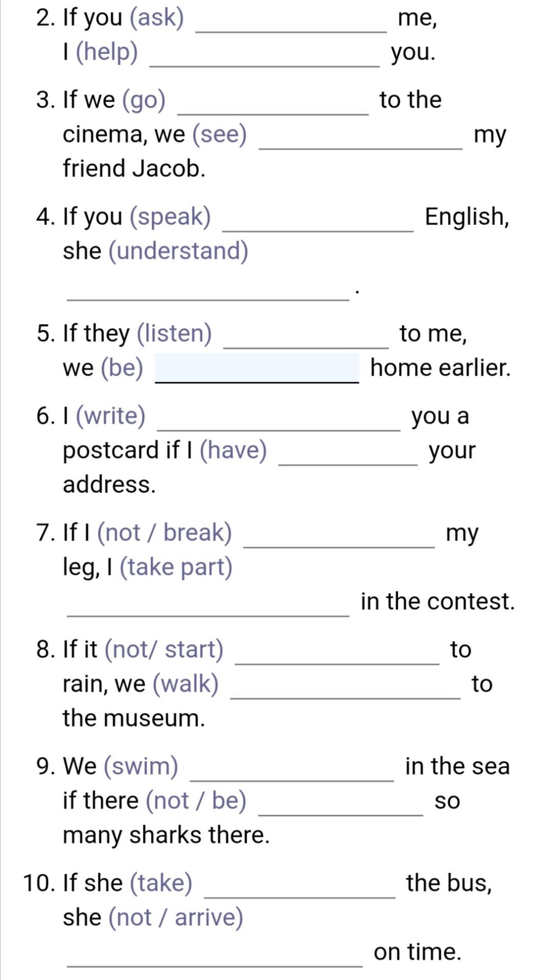 Conditional Sentences Typ 3 übungen Zum Ausdrucken