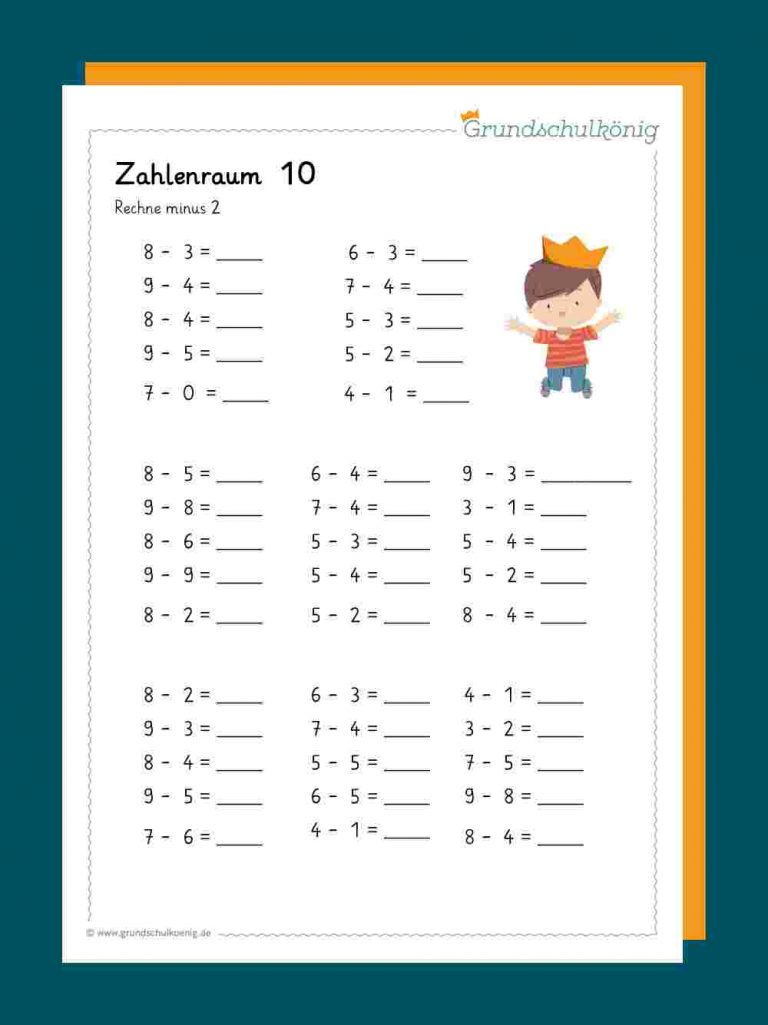 Mathe übungen 1 Klasse Ausdrucken