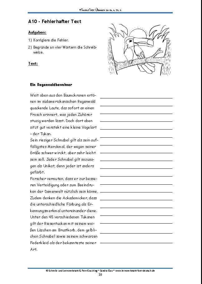 Rechtschreibung ß Ss übungen Ausdrucken
