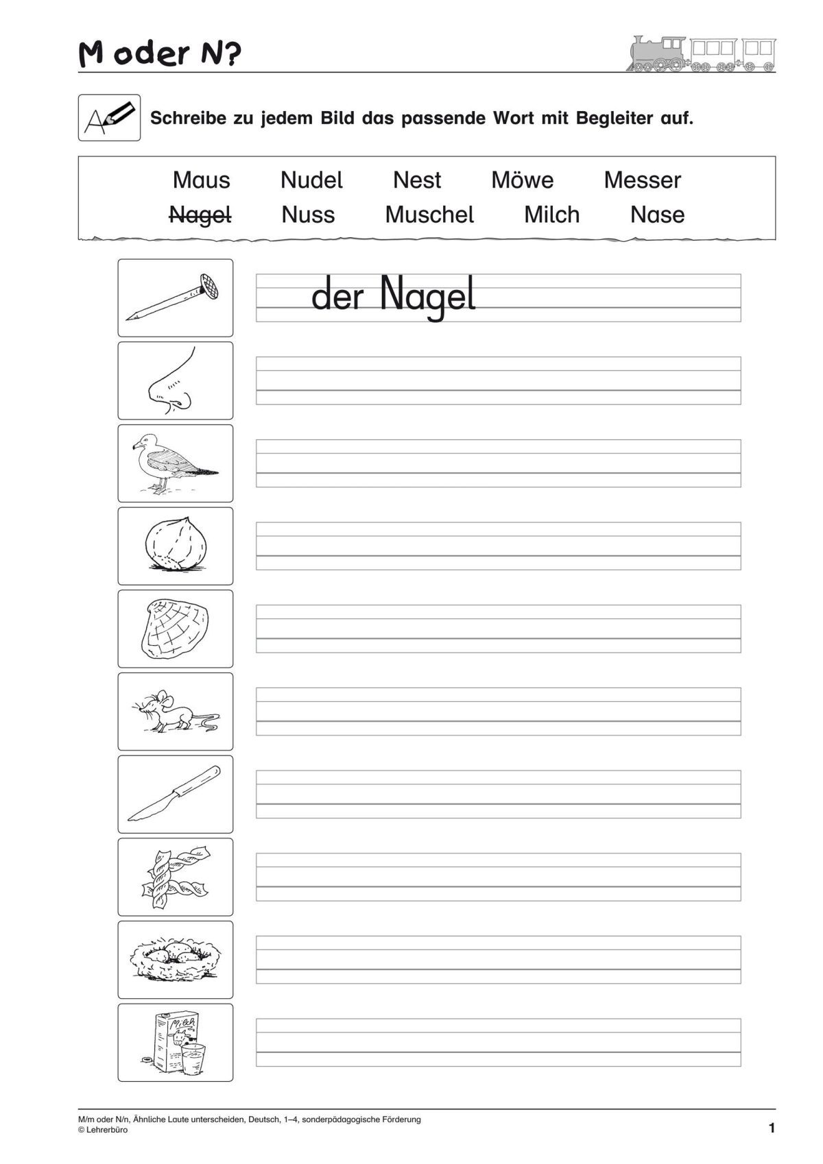 übungen Für Die Erste Klasse Zum Ausdrucken