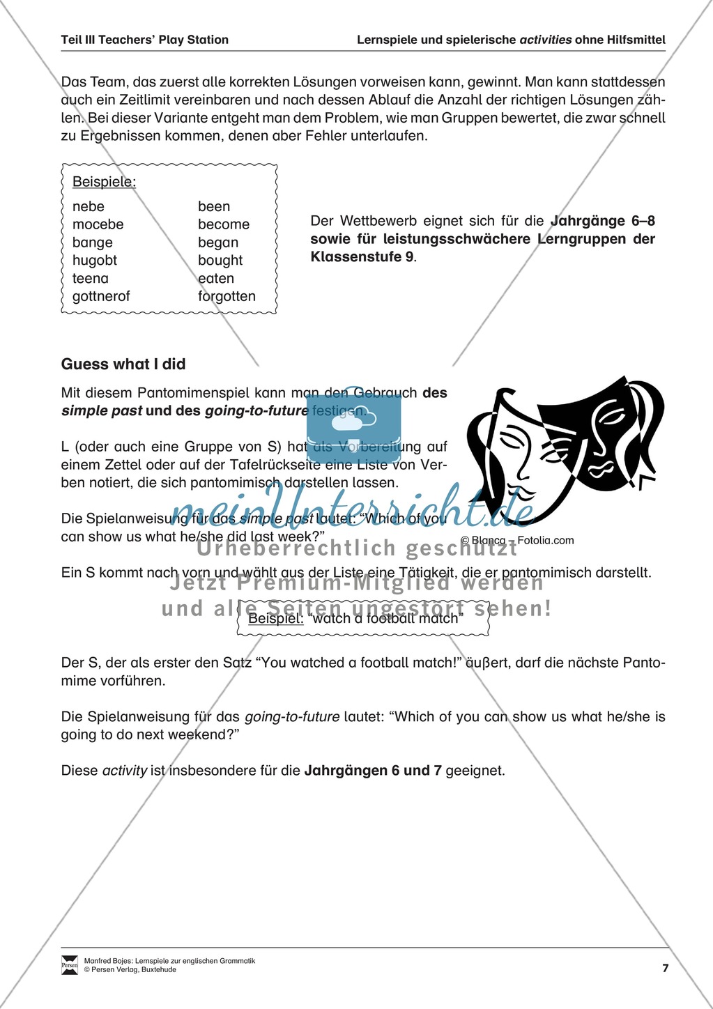 Going To Future übungen Ausdrucken
