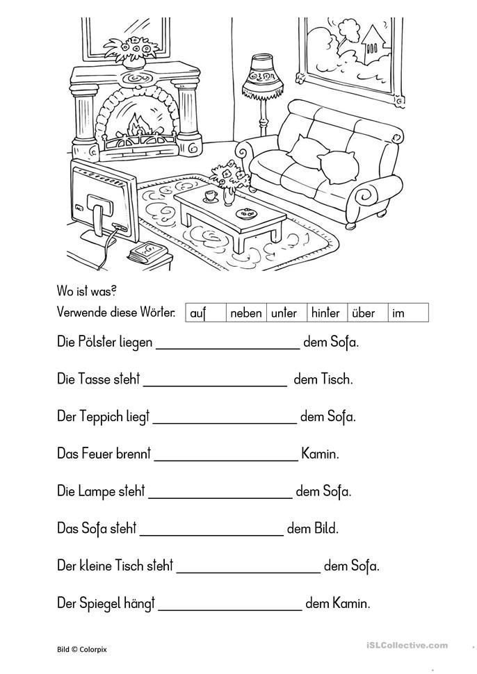 Präpositionen Englisch übungen Zum Ausdrucken Klasse 4