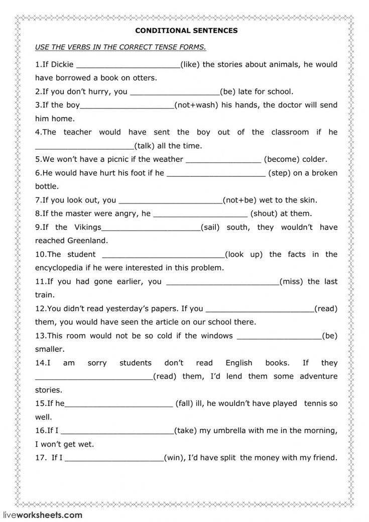 übungen Zu Conditional Sentences 1 2 Mit Lösungen Zum Ausdrucken