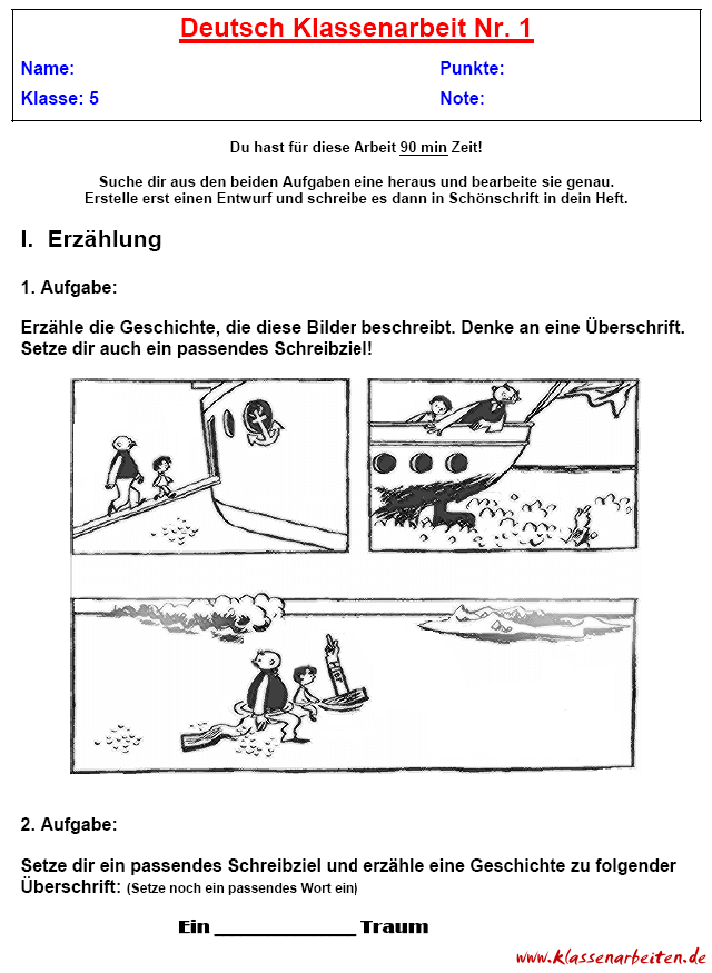 Deutsch 5 Klasse Realschule übungen Zum Ausdrucken