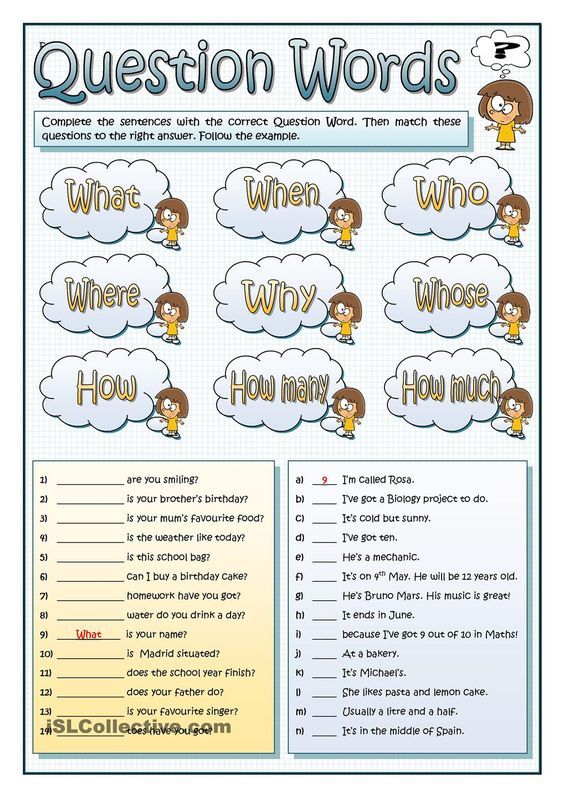 Englisch Question Words übungen Zum Ausdrucken