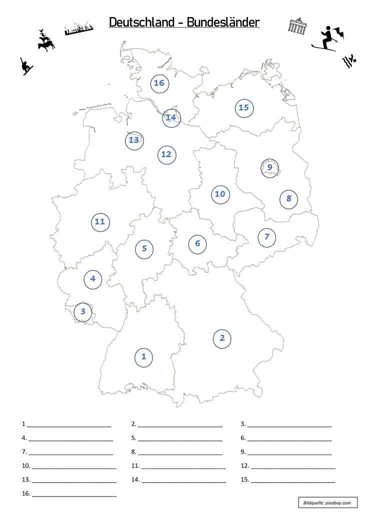 Bundesländer übung Ausdrucken