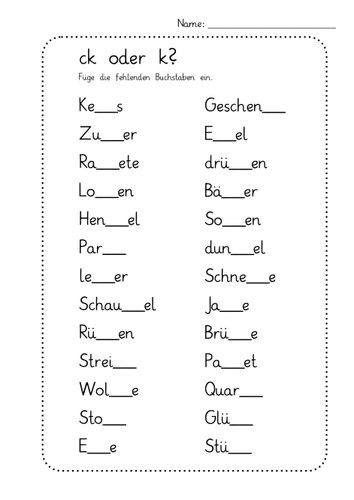 Tz Und Ck übungen 4 Klasse Zum Ausdrucken