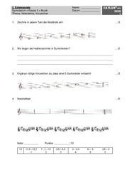 Musik Intervalle 5 Klasse Gymnasium übungen Ausdrucken
