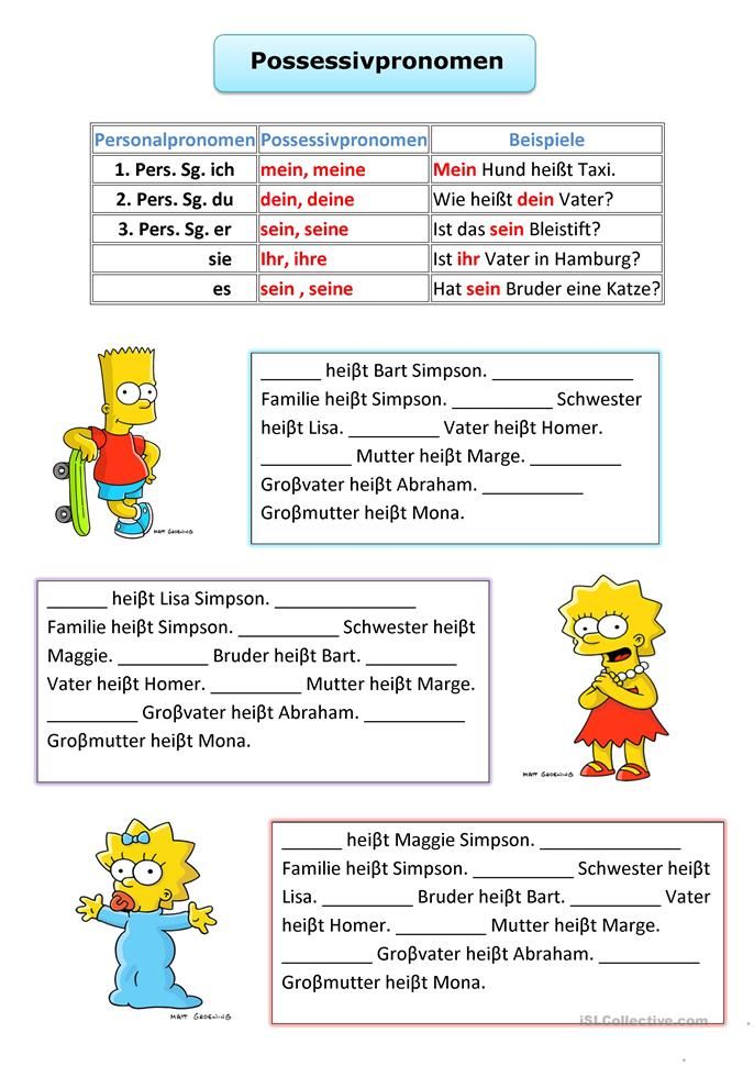 Pdf Englisch Personalpronomen übungen Ausdrucken