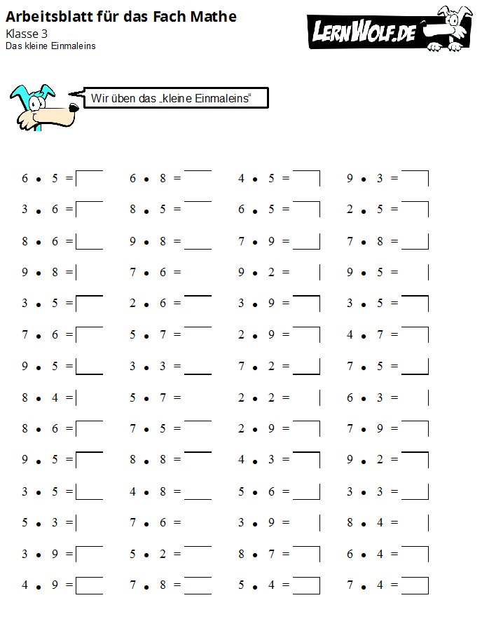 Mathe übungen 3 Klasse Kostenlos Zum Ausdrucken