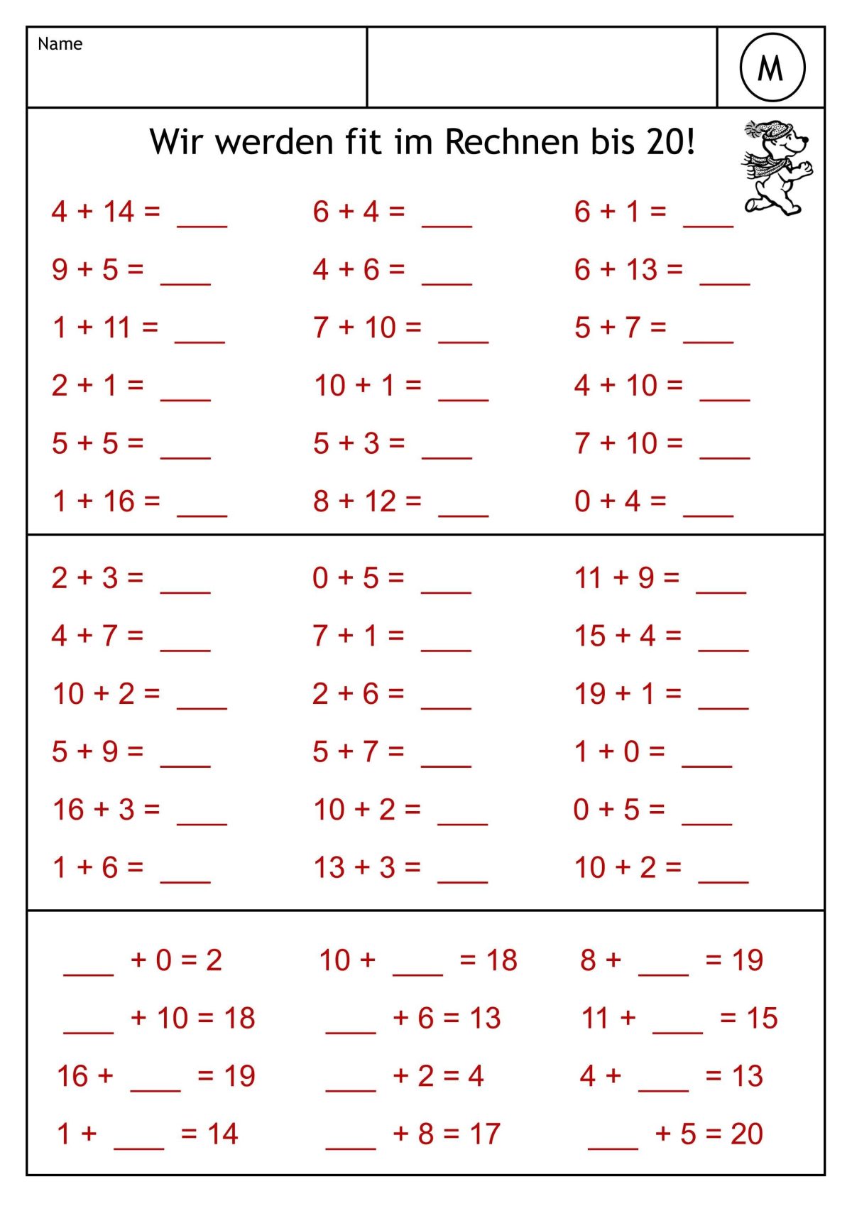 Mathe übungen Kostenlos Ausdrucken