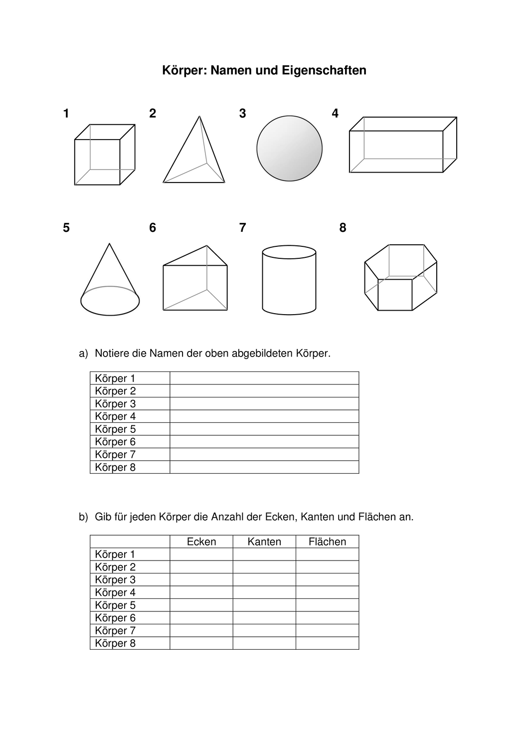 Mathematik Geometrie 6 Klasse übungen Zum Ausdrucken
