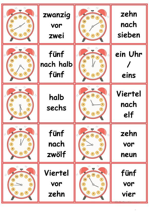 Englisch übungen Uhrzeiten Klasse 5 Zum Ausdrucken