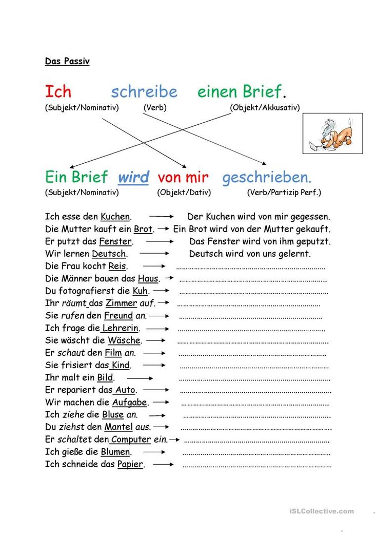 Englisch übungen Passiv Zum Ausdrucken