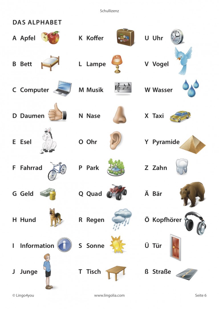 Aussprache Deutsch übungen Zum Ausdrucken