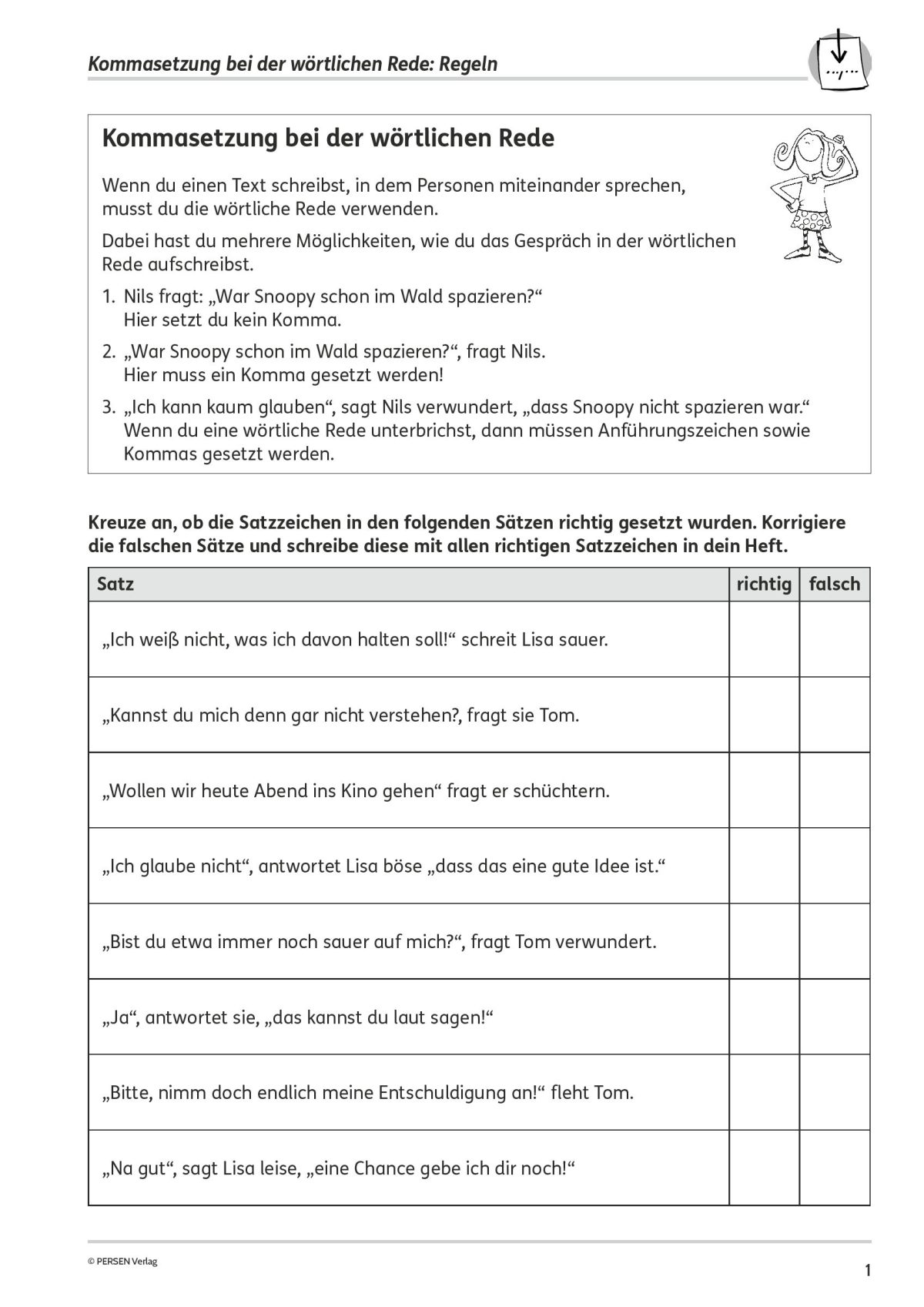 übungen Zur Kommasetzung Zum Ausdrucken