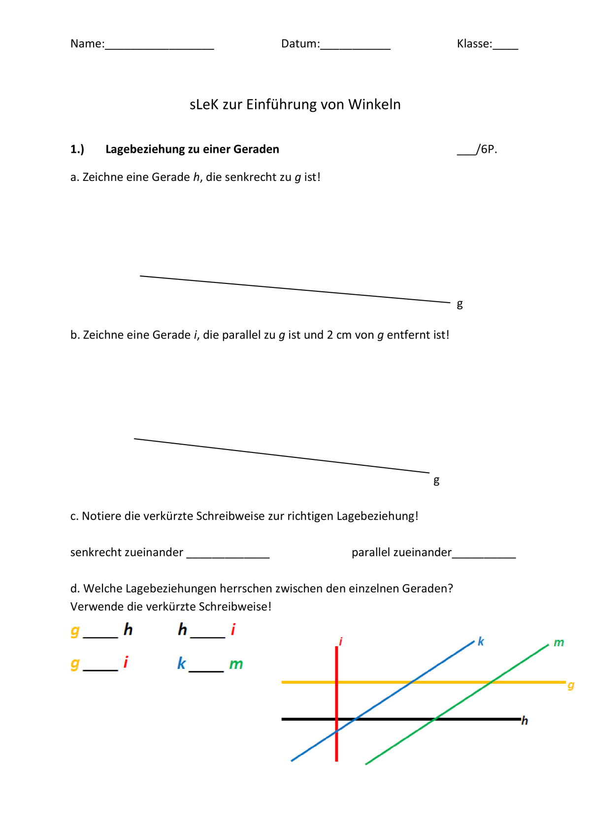 Winkel übungen Zum Ausdrucken