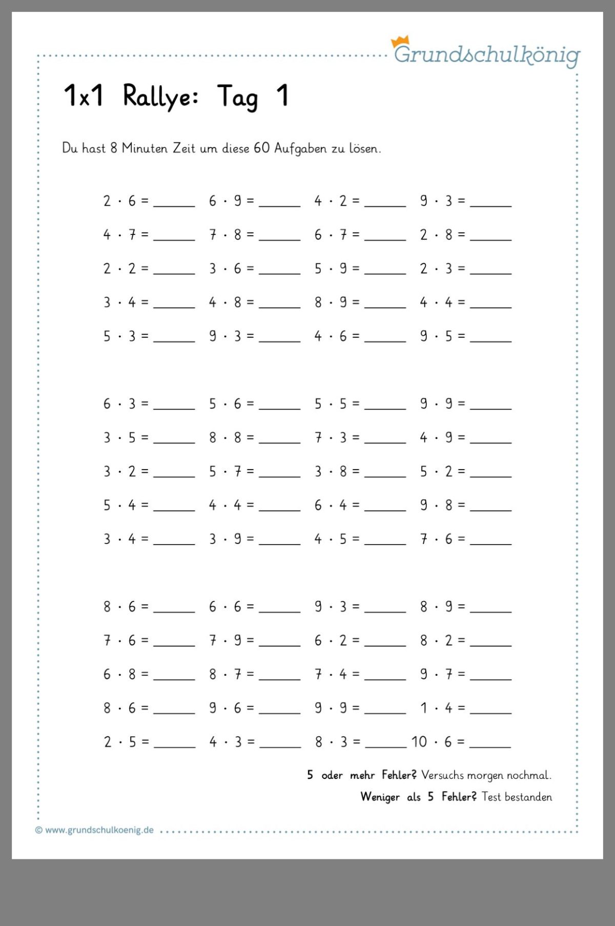 Mathe 6. Klasse übungen Zum Ausdrucken