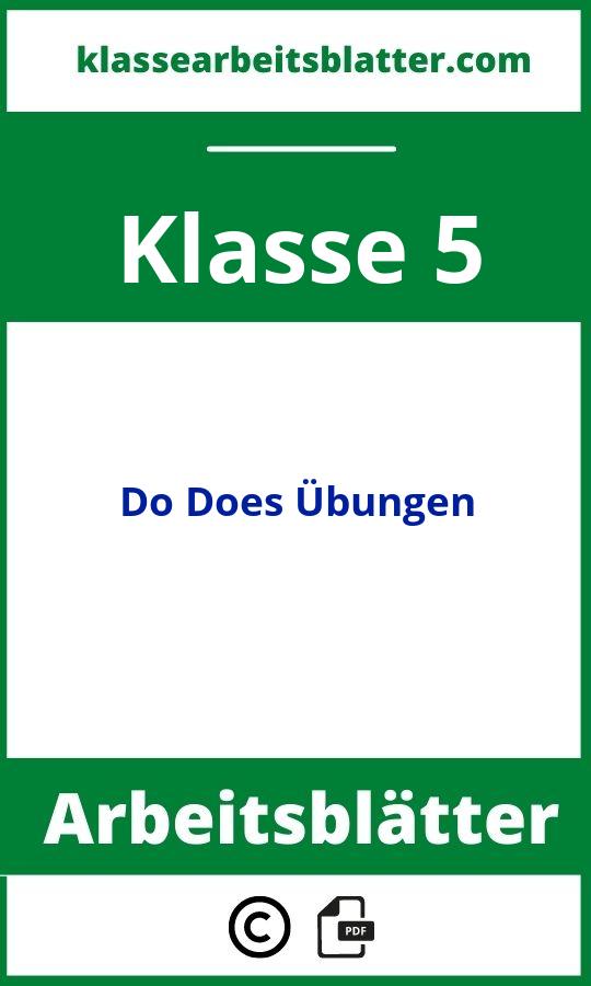 Do Does übungen Zum Ausdrucken