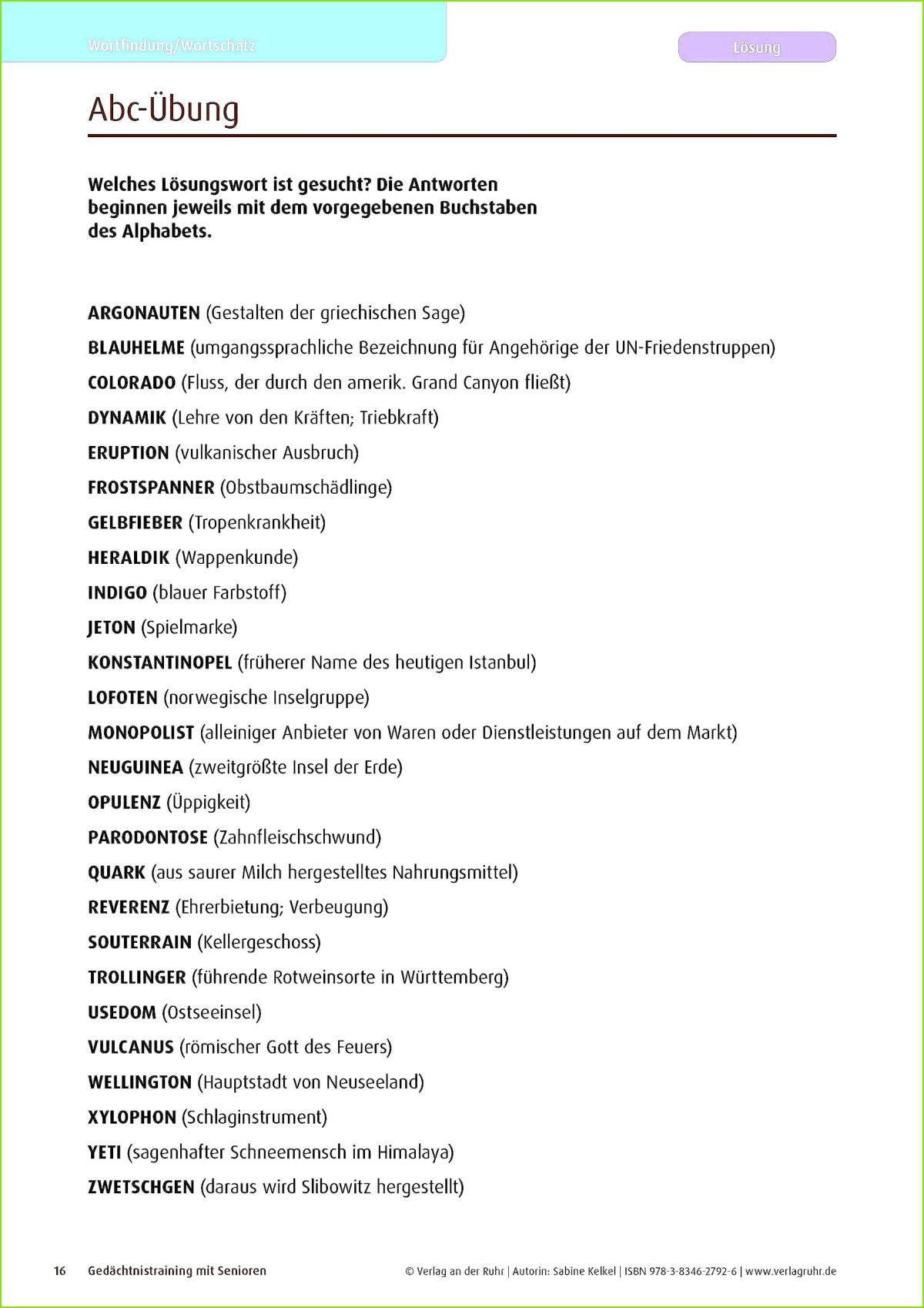Gedächtnistraining übungen Zum Ausdrucken Gratis