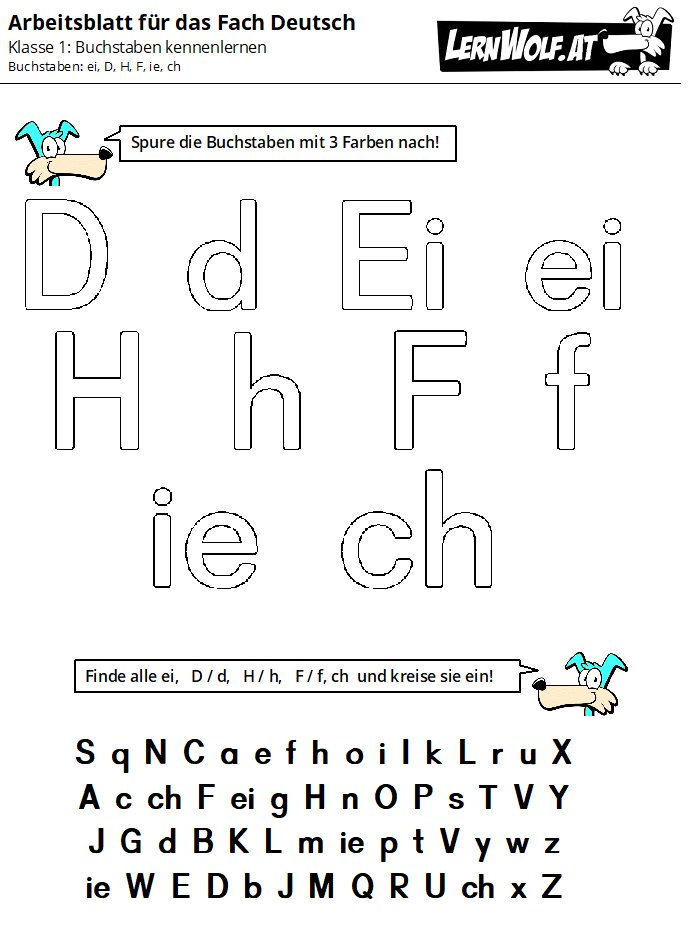 Buchstaben übungen 1 Klasse Zum Ausdrucken
